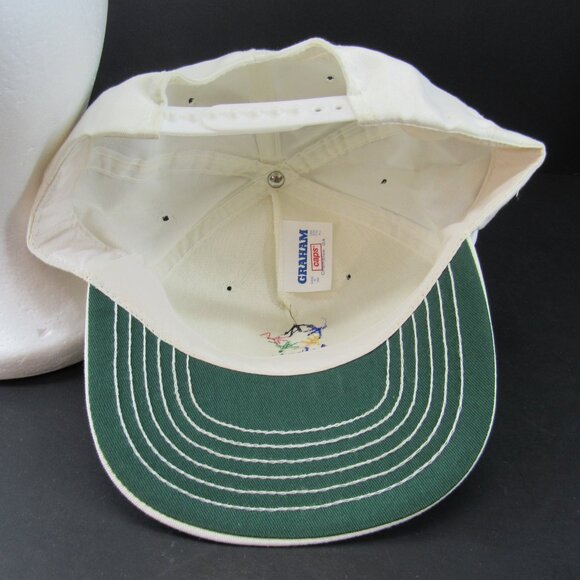 Atlanta 1996 5 Point Star Olympic Rings White Wide Brim Adj Snapback Cap Hat - Picture 7 of 8